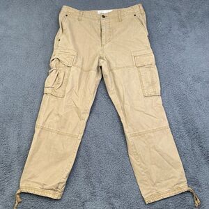 Old Navy Workwear Pants 32x30 Tan OD '94 Cargo String Ankle Gorpcore Utility